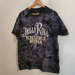 Jelly Roll Beautifully Broken Tour Tie-Dye T-Shirt - Black